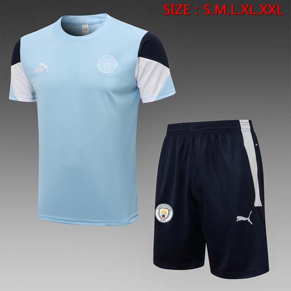 Entrenamiento Manchester City Conjunto Completo 2022 Azul Negro